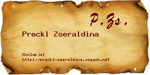 Preckl Zseraldina névjegykártya